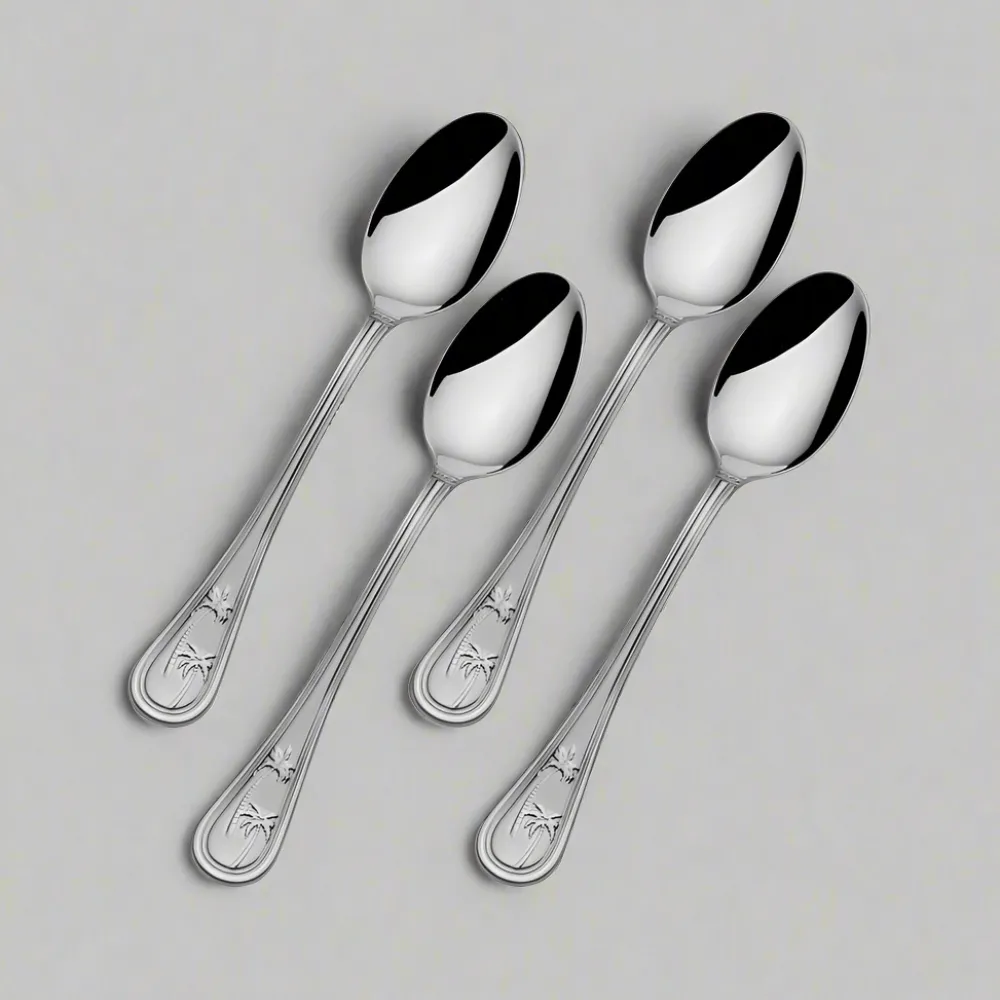 Towle® Everyday Palm Breeze Set of 4 Mini Coffee Spoons- Openstock