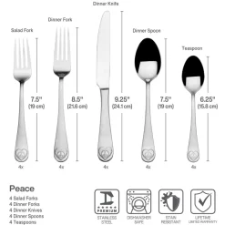 Towle® Everyday Peace 20 Piece Flatware Set, Service for 4- Sets