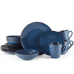 Pfaltzgraff® Pierce Blue 16 Piece Dinnerware Set, Service for 4- Dinnerware Service For 4