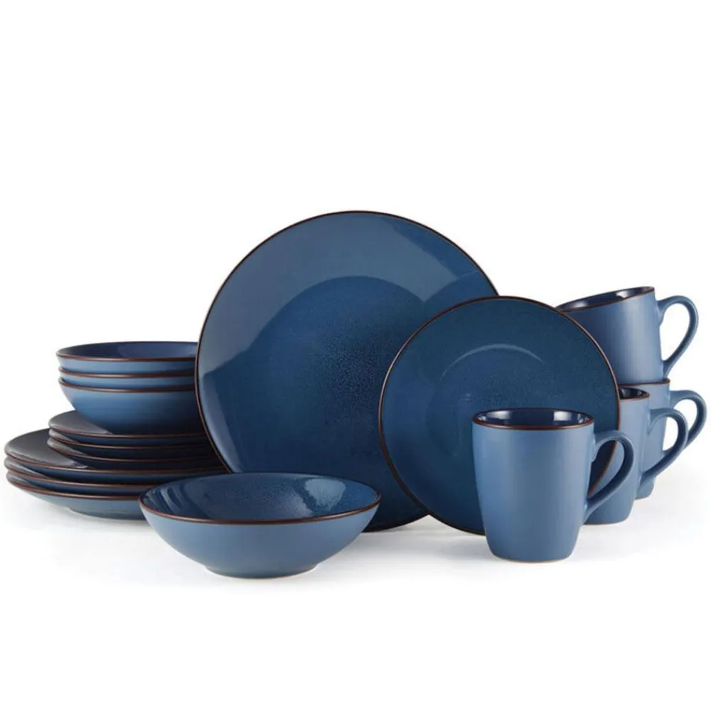Pfaltzgraff® Pierce Blue 16 Piece Dinnerware Set, Service for 4- Dinnerware Service For 4