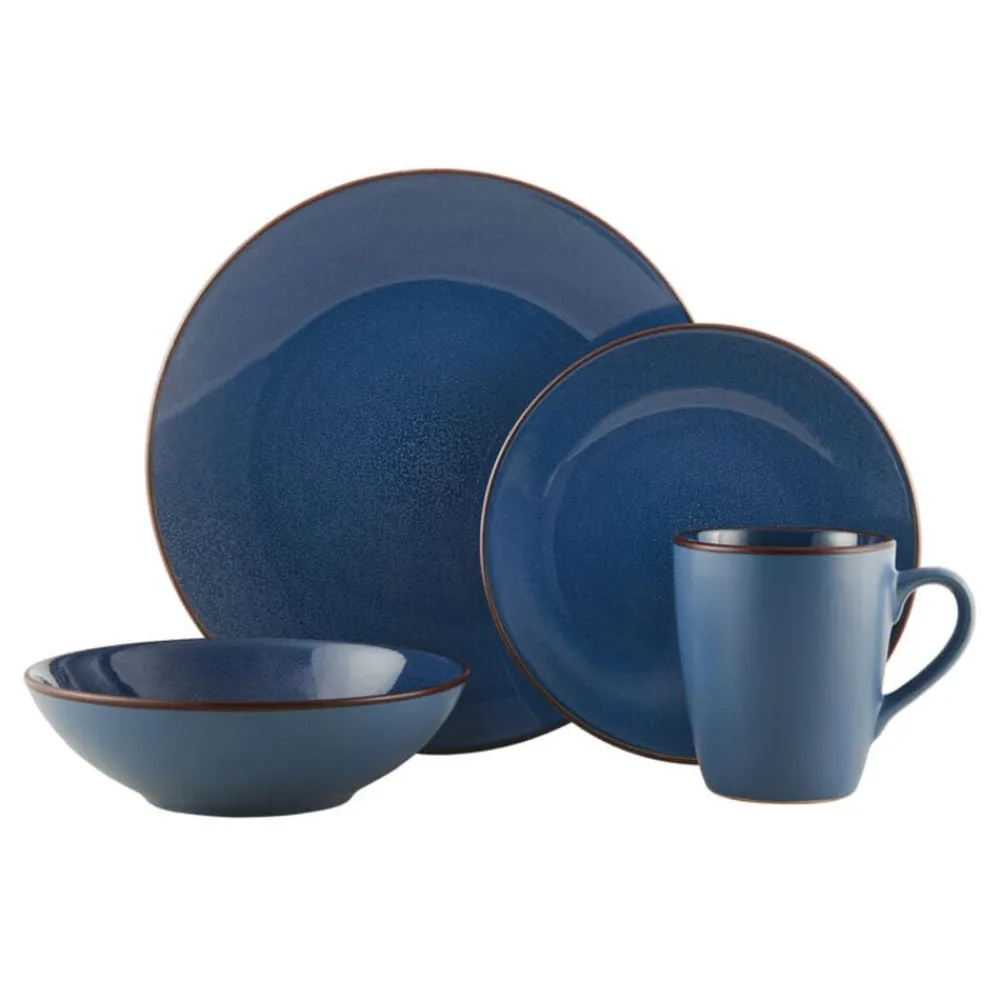 Pfaltzgraff® Pierce Blue 16 Piece Dinnerware Set, Service for 4- Dinnerware Service For 4