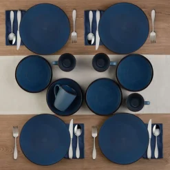 Pfaltzgraff® Pierce Blue 16 Piece Dinnerware Set, Service for 4- Dinnerware Service For 4