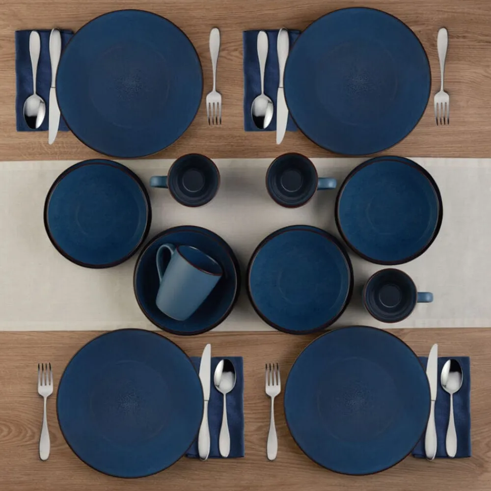 Pfaltzgraff® Pierce Blue 16 Piece Dinnerware Set, Service for 4- Dinnerware Service For 4