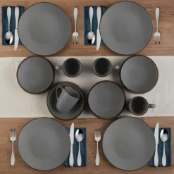 Pfaltzgraff® Pierce Gray 16 Piece Dinnerware Set, Service for 4- Dinnerware Service For 4