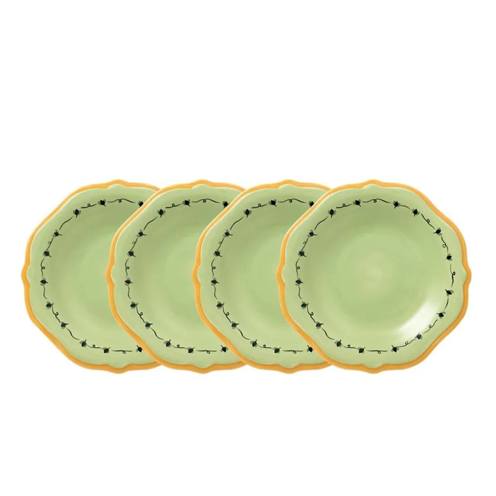 Pfaltzgraff® Pistoulet® Set of 4 Salad Plates with Yellow Band- Salad Plates