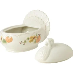 Pfaltzgraff® Plymouth Turkey Shaped Covered Serving Dish- Covered Casseroles|Serve Bowls