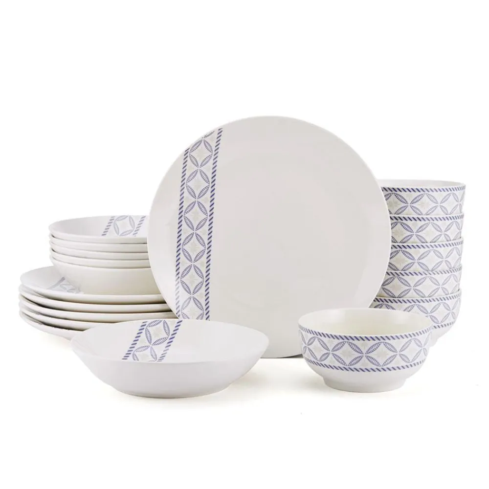 Studio Nova Preslie 18 Piece Dinnerware Set, Service for 6- Dinnerware Service For 6