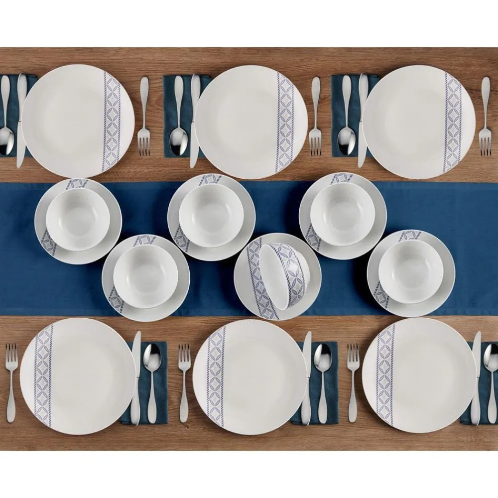Studio Nova Preslie 18 Piece Dinnerware Set, Service for 6- Dinnerware Service For 6