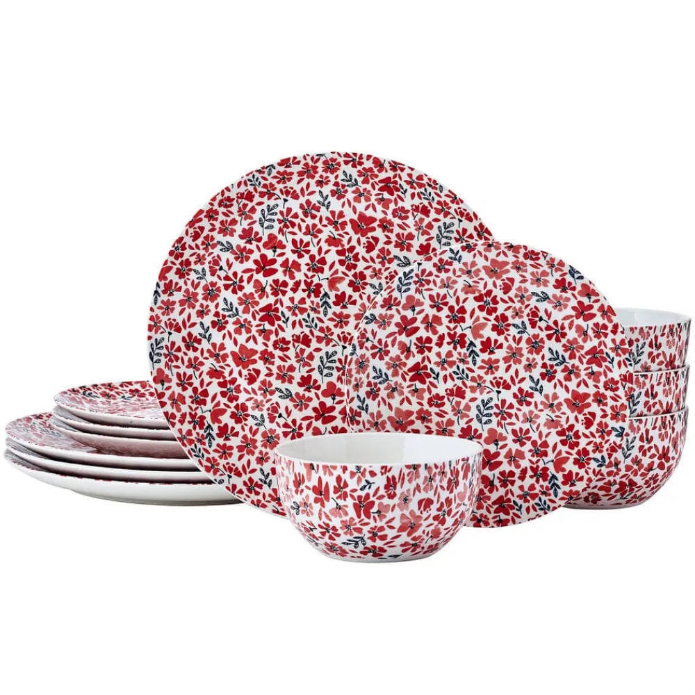 Pfaltzgraff® Radiant Blossom 12 Piece Dinnerware Set, Service for 4- Dinnerware Service For 4