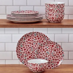 Pfaltzgraff® Radiant Blossom 12 Piece Dinnerware Set, Service for 4- Dinnerware Service For 4