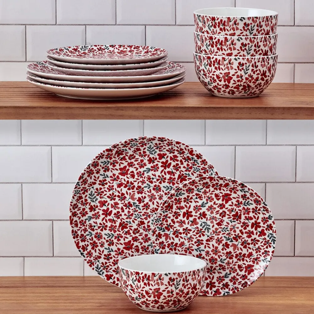 Pfaltzgraff® Radiant Blossom 12 Piece Dinnerware Set, Service for 4- Dinnerware Service For 4