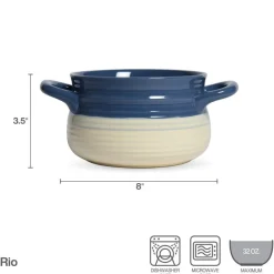 Pfaltzgraff® Rio Double Handled Soup Bowl- Soup Cereal Bowls