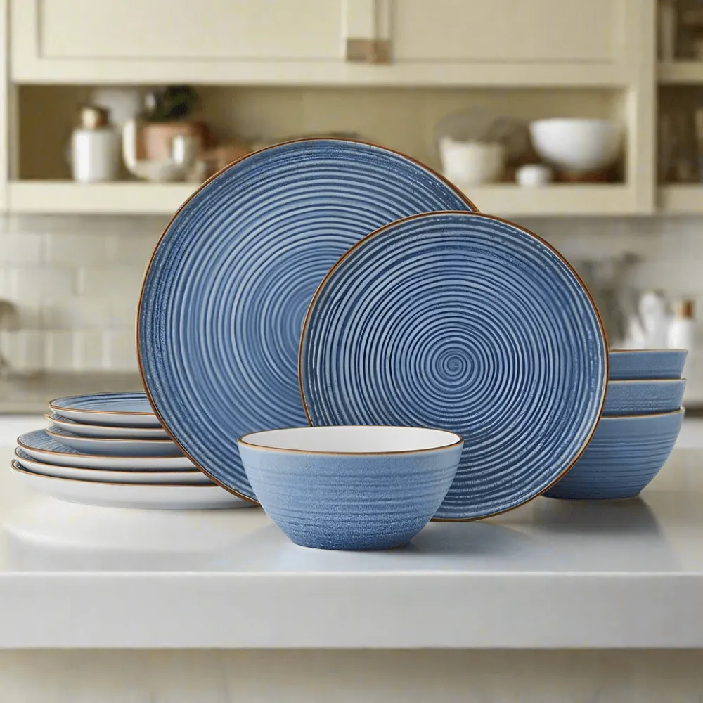 Pfaltzgraff® Rowan Blue 12 Piece Set, Service for 4- Dinnerware Service For 4