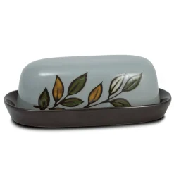 Pfaltzgraff® Rustic Leaves Covered Butter Dish- Butter Dishes