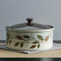 Pfaltzgraff® Rustic Leaves Covered Casserole- Serve Bowls|Bakeware
