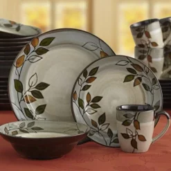 Pfaltzgraff® Rustic Leaves Dinnerware Set- Dinnerware Service For 8|Dinnerware Service For 4