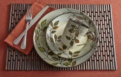 Pfaltzgraff® Rustic Leaves Service for 8 with Serveware- Dinnerware Service For 8