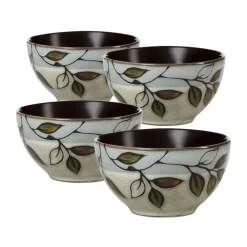 Pfaltzgraff® Rustic Leaves Set of 4 Fruit Bowls- Fruit Bowls