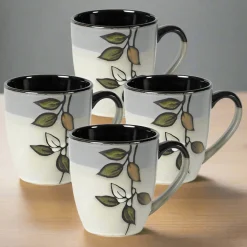 Pfaltzgraff® Rustic Leaves Set of 4 Mugs- Coffee Mugs