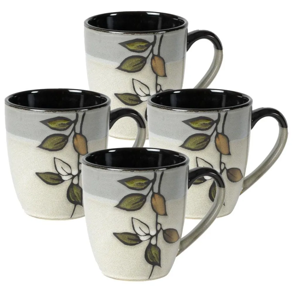 Pfaltzgraff® Rustic Leaves Set of 4 Mugs- Coffee Mugs
