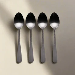 Gourmet Basics® Sable Black Set of 4 Mini Coffee Spoons- Openstock