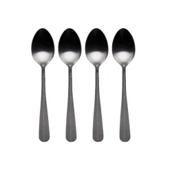 Gourmet Basics® Sable Black Set of 4 Mini Coffee Spoons- Openstock