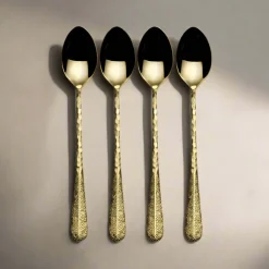 Gourmet Basics® Sable Gold Set of 4 Long Handled Spoons- Openstock