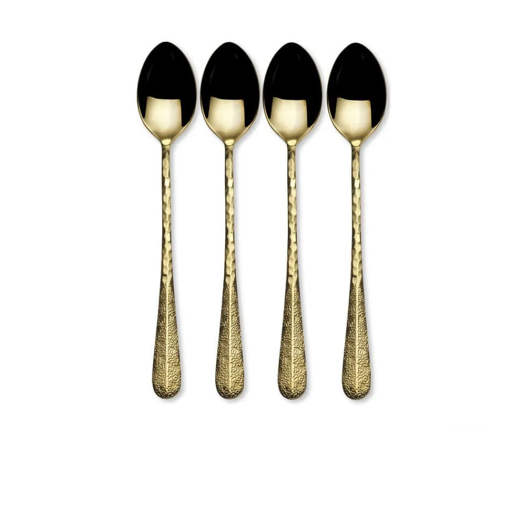 Gourmet Basics® Sable Gold Set of 4 Long Handled Spoons- Openstock