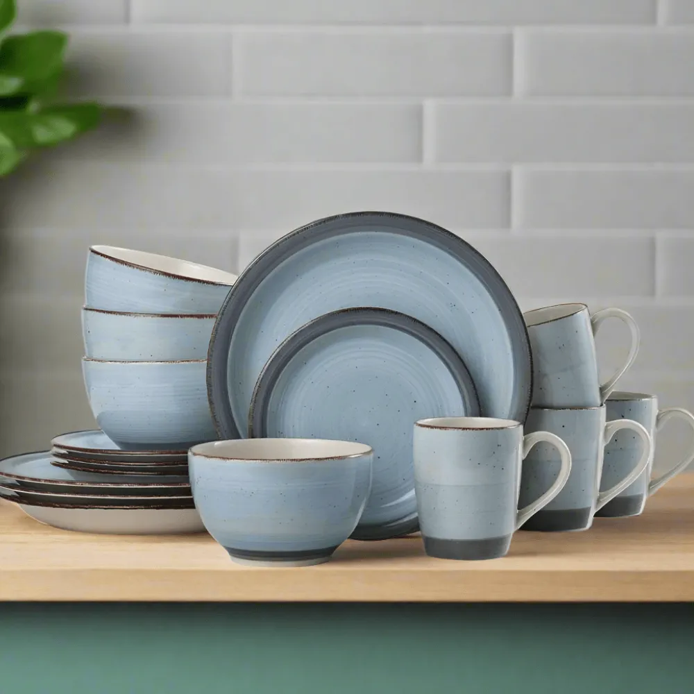 Pfaltzgraff® Sadie Blue 16 Piece Dinnerware Set, Service for 4- Dinnerware Service For 4