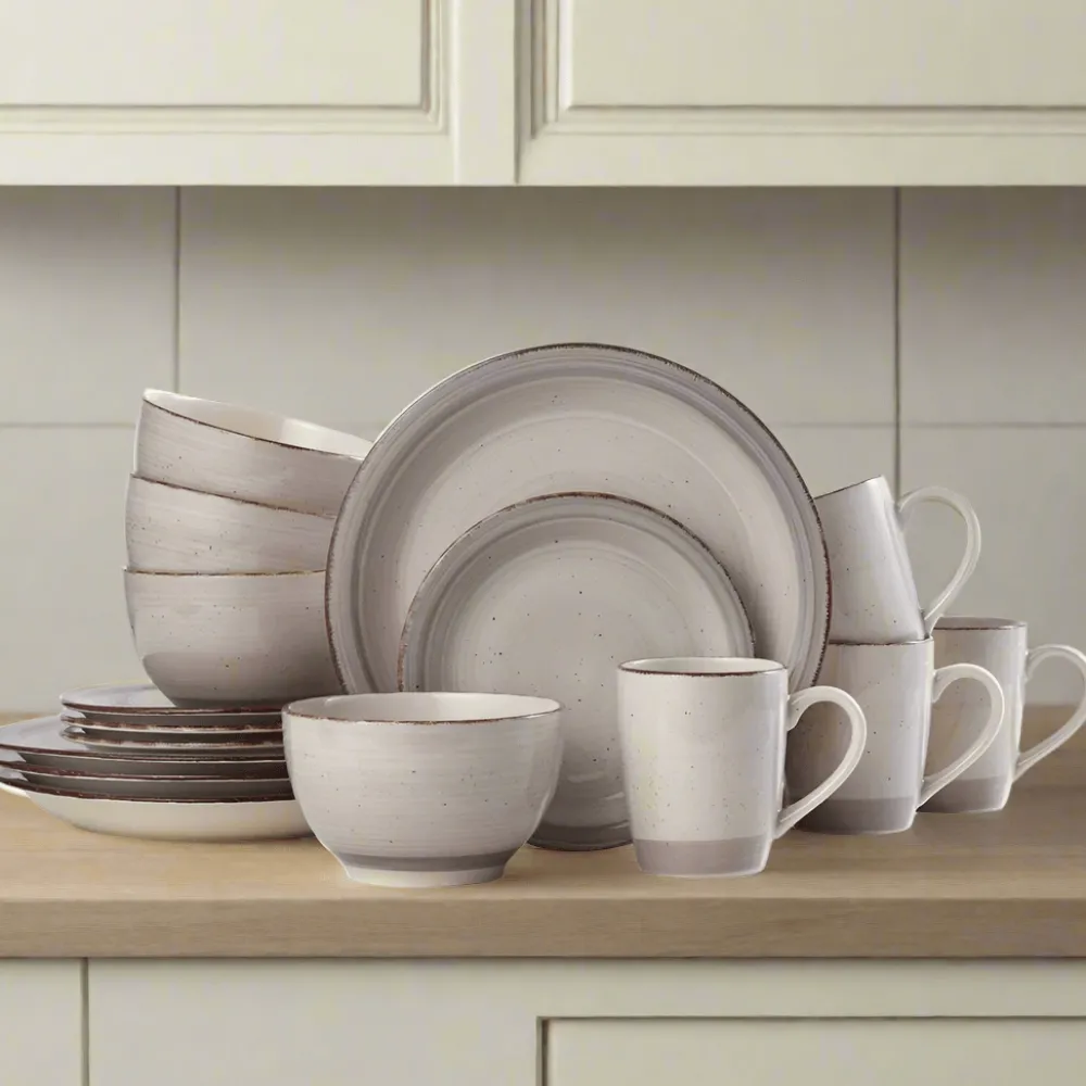 Pfaltzgraff® Sadie Cream 16 Piece Dinnerware Set, Service for 4- Dinnerware Service For 4