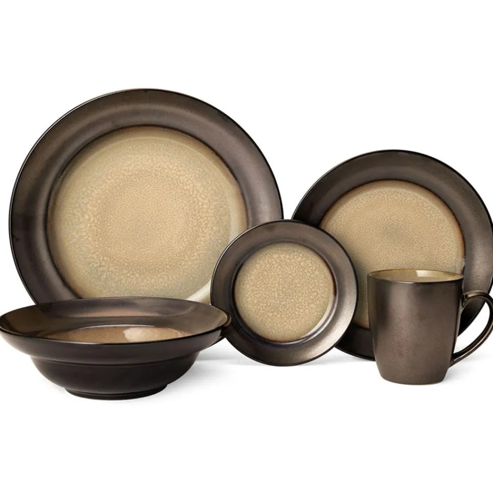 Gourmet Basics® Sandstone Dinnerware Set- Dinnerware Service For 8|Dinnerware Service For 4