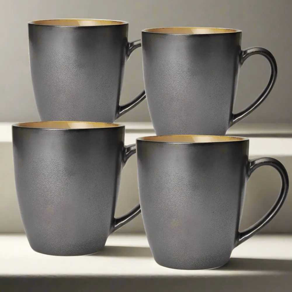 Gourmet Basics® Sandstone Set of 4 Mugs- Coffee Mugs