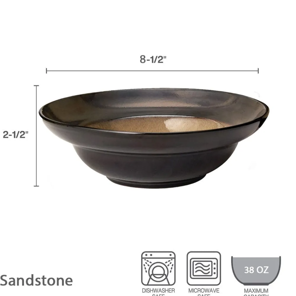 Gourmet Basics® Sandstone Set of 4 Soup Cereal Bowls- Soup Cereal Bowls