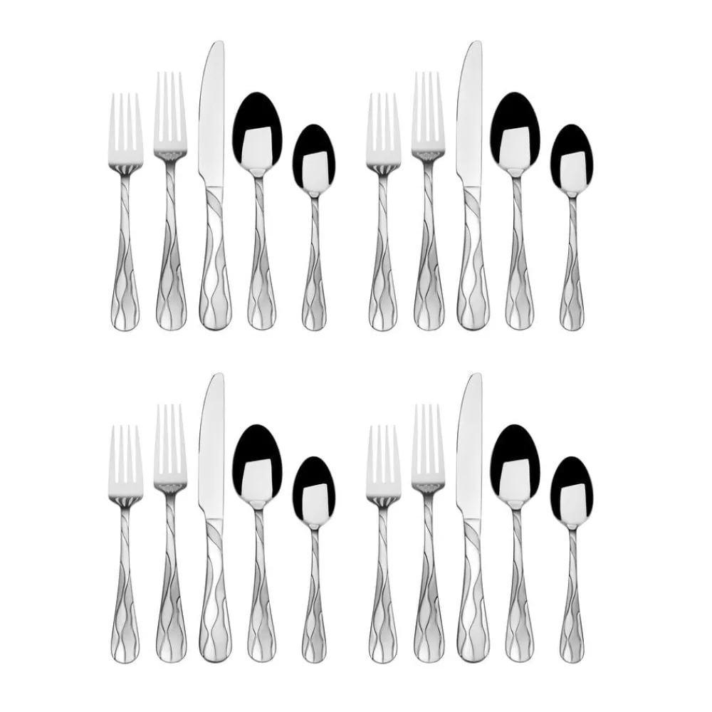 International® Silver Santorini Frost 20 Piece Flatware Set, Service for 4- Sets
