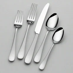 Gourmet Basics® Satin Symmetry 45 Piece Flatware Set, Service for 8- Sets