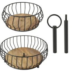 Gourmet Basics® Savannah 2 Tier Fruit Storage Basket- Fruit And Storage Baskets