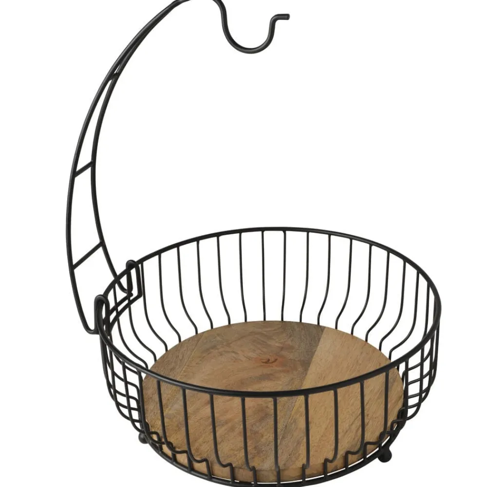Gourmet Basics® Savannah Fruit Storage Basket with Banana Hook- Fruit And Storage Baskets