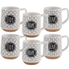 Pfaltzgraff® Sentiment Lattice Set of 6 Mugs, Assorted- Coffee Mugs