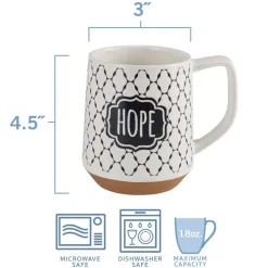 Pfaltzgraff® Sentiment Lattice Set of 6 Mugs, Assorted- Coffee Mugs