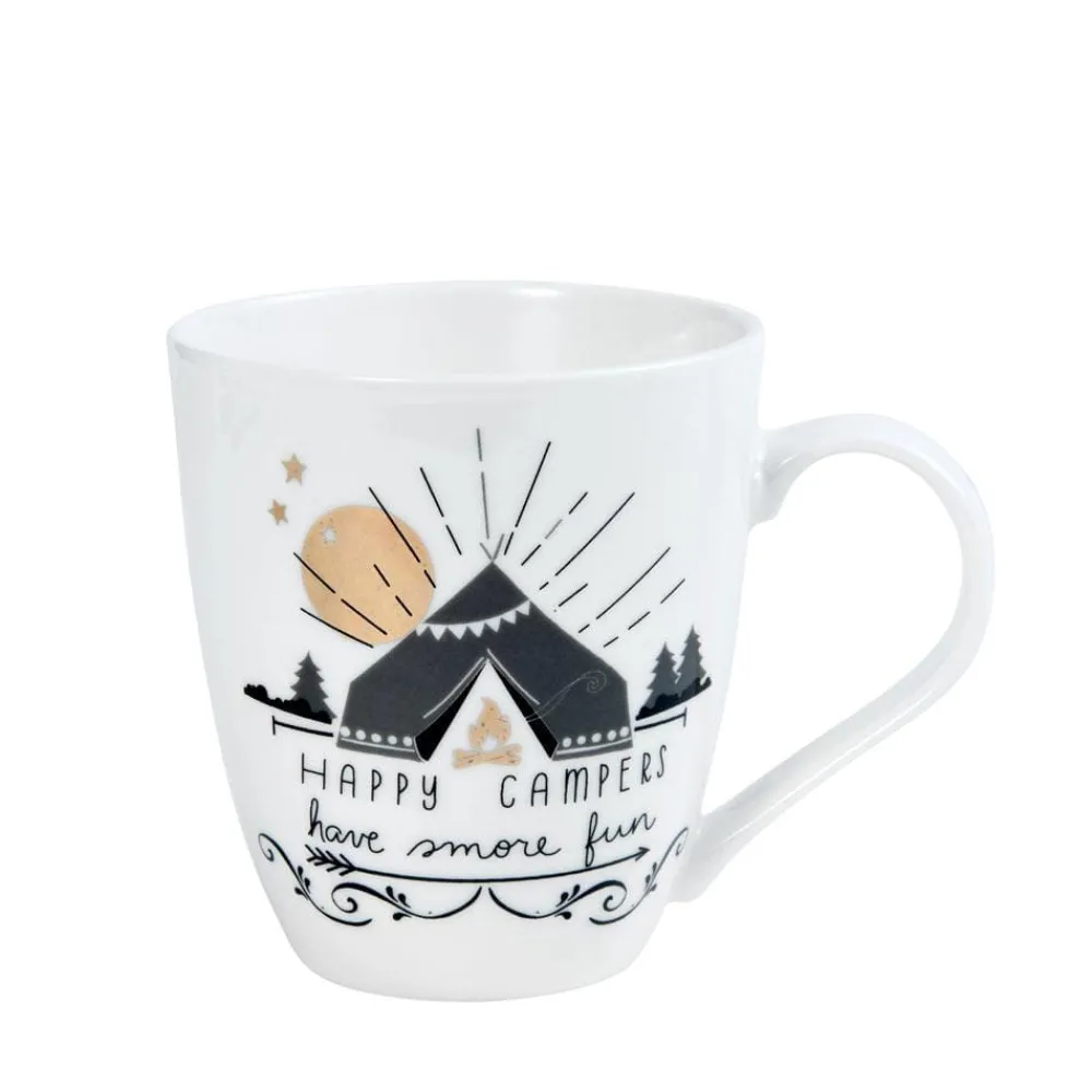 Pfaltzgraff® Sentiment Mugs Happy Campers Metallic Accent Mug- Coffee Mugs