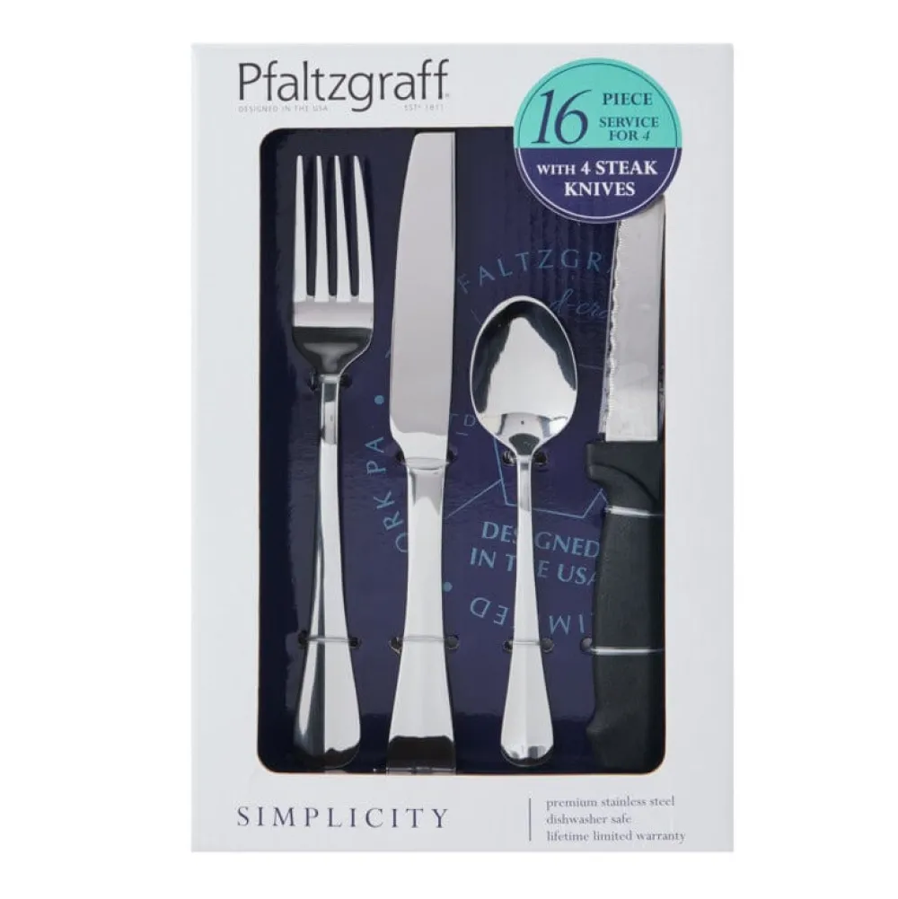 Pfaltzgraff® Simplicity 16 Piece Flatware Set, Service for 4- Sets