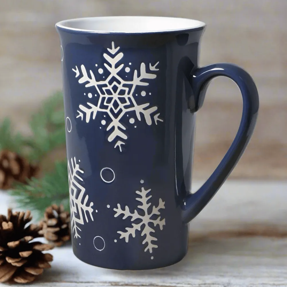Pfaltzgraff® Snow Flurry Latte Mug- Coffee Mugs