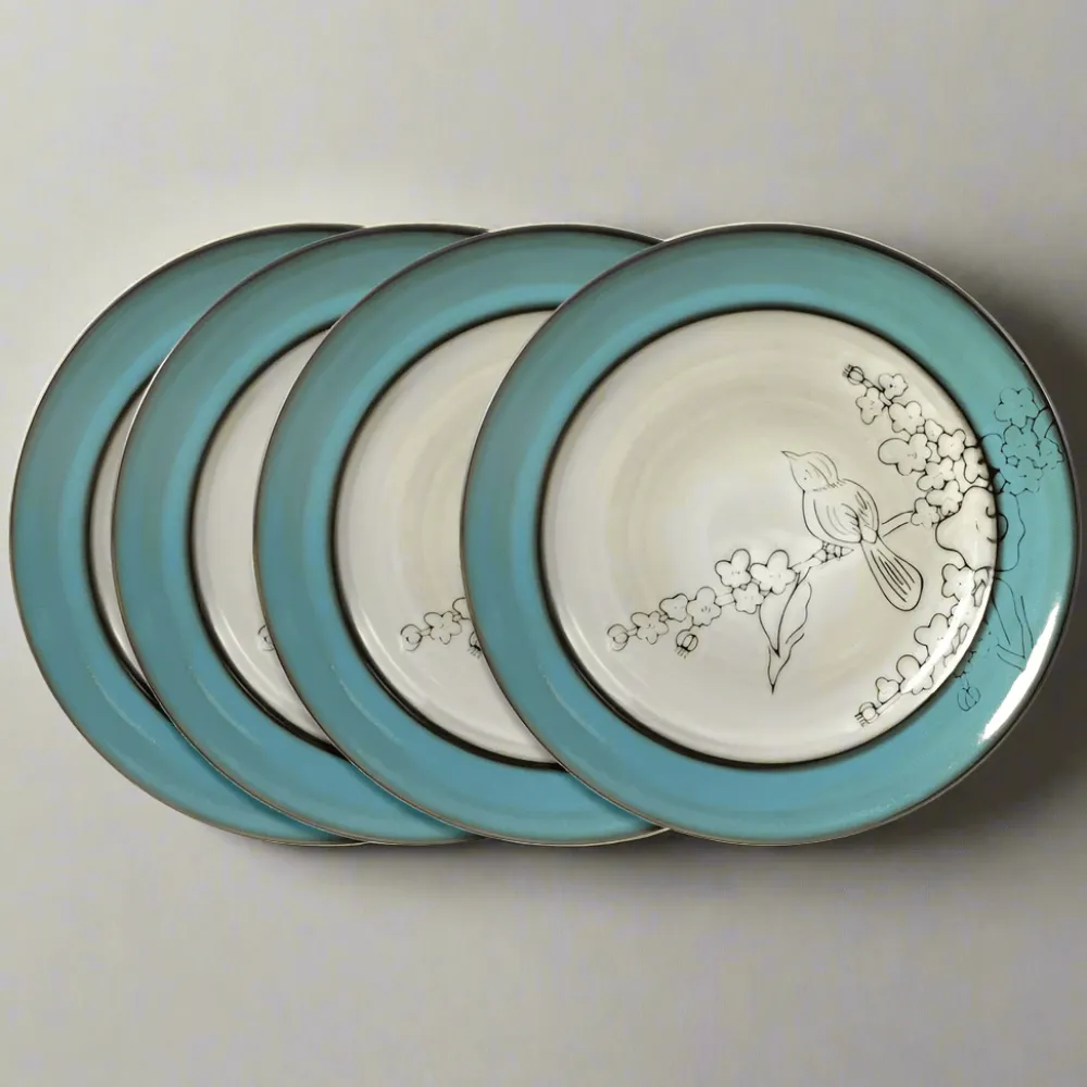 Gourmet Basics® Song Bird Set of 4 Dinner Plates- Dinner Plates