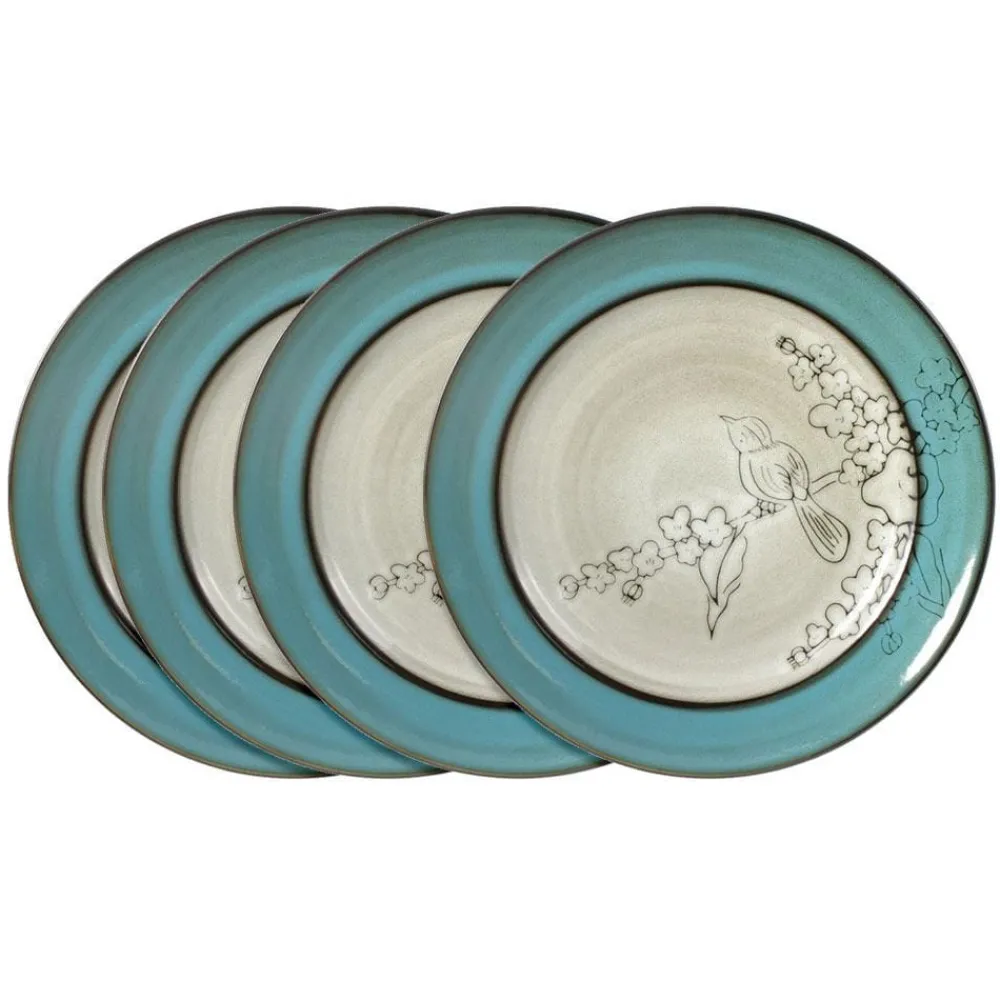Gourmet Basics® Song Bird Set of 4 Dinner Plates- Dinner Plates