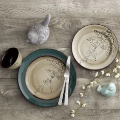 Gourmet Basics® Song Bird Set of 4 Dinner Plates- Dinner Plates