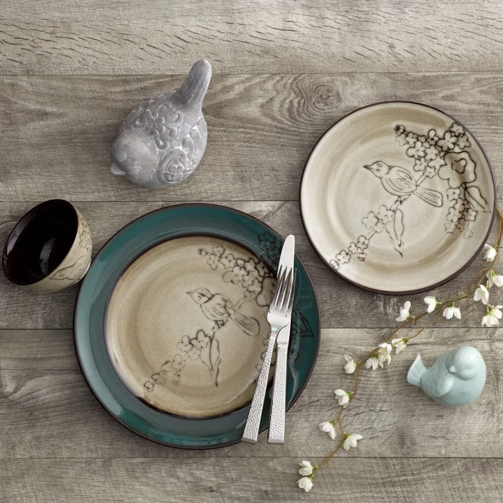 Gourmet Basics® Song Bird Set of 4 Dinner Plates- Dinner Plates
