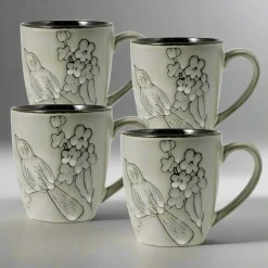 Gourmet Basics® Song Bird Set of 4 Mugs- Coffee Mugs