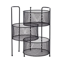 Gourmet Basics® Soto Countertop 3 Tier Storage Organizer, 14 Inch- Fruit And Storage Baskets