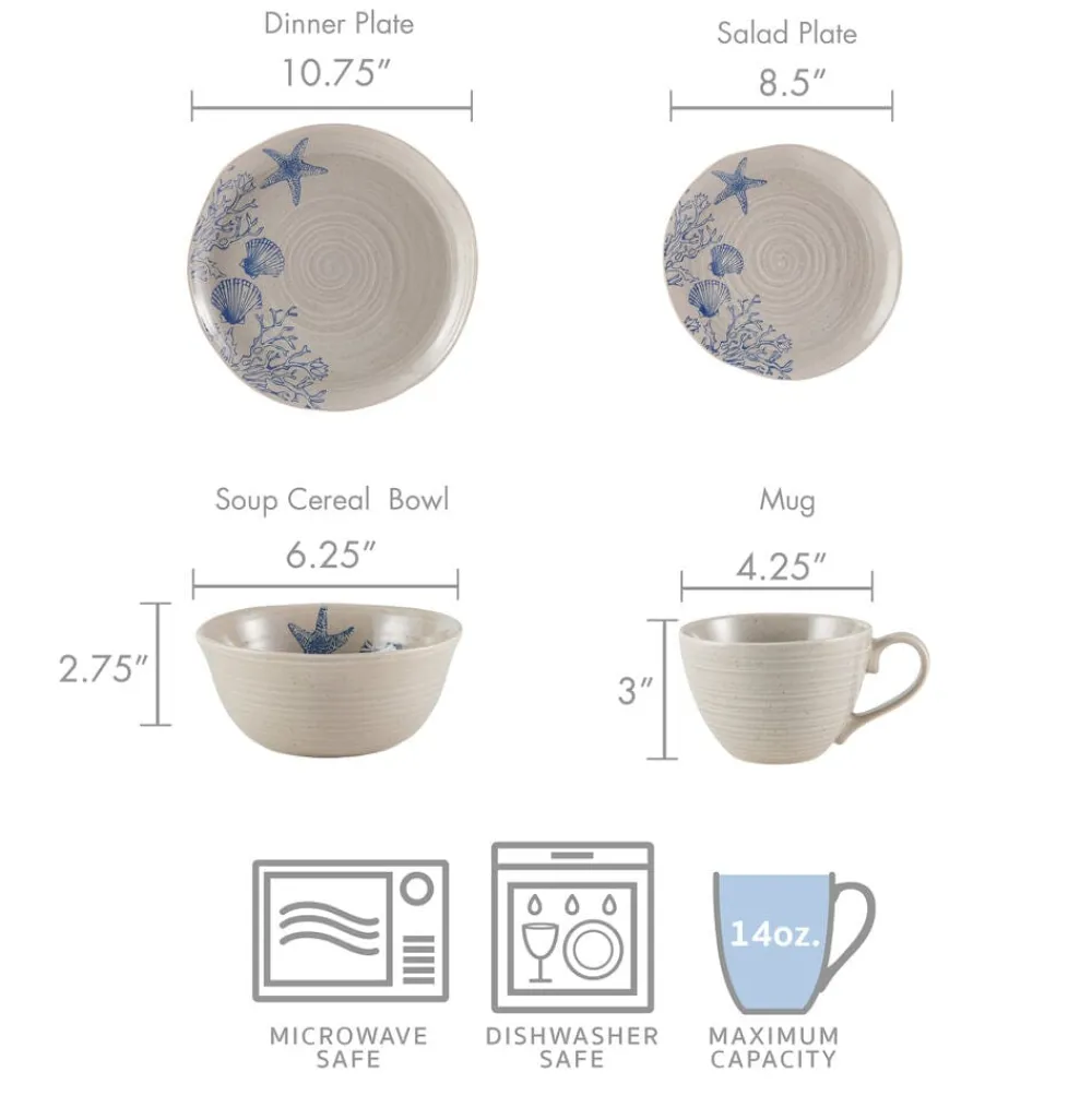 Pfaltzgraff® Southport 16 Piece Dinnerware Set, Service for 4- Dinnerware Service For 4