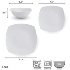 Studio Nova Tara 12 Piece Dinnerware Set, Service for 4- Dinnerware Service For 4